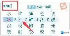 搜狗输入法偏旁部首