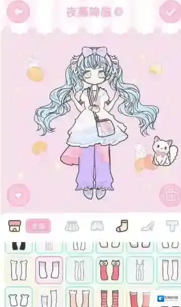 装扮少女夜幕降临