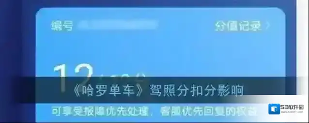 《哈罗单车》驾照分扣分影响
