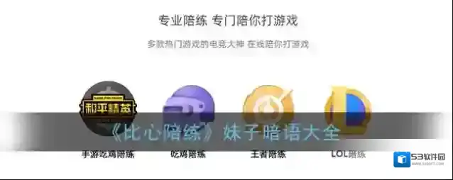 《比心陪练》妹子暗语大全