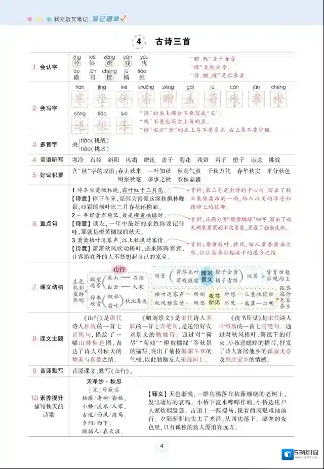 状元语文笔记状元