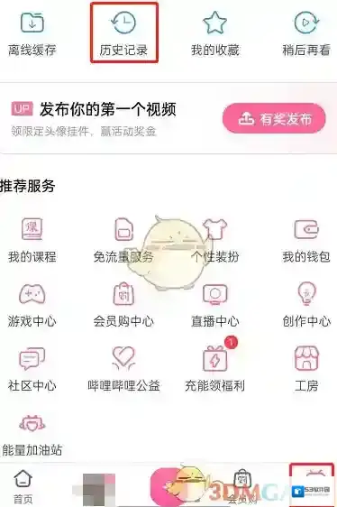 哔哩哔哩历史记录
