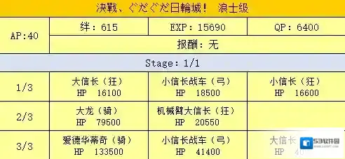 FGO日轮城浪士级配置攻略 明治维新第三战配置掉落
